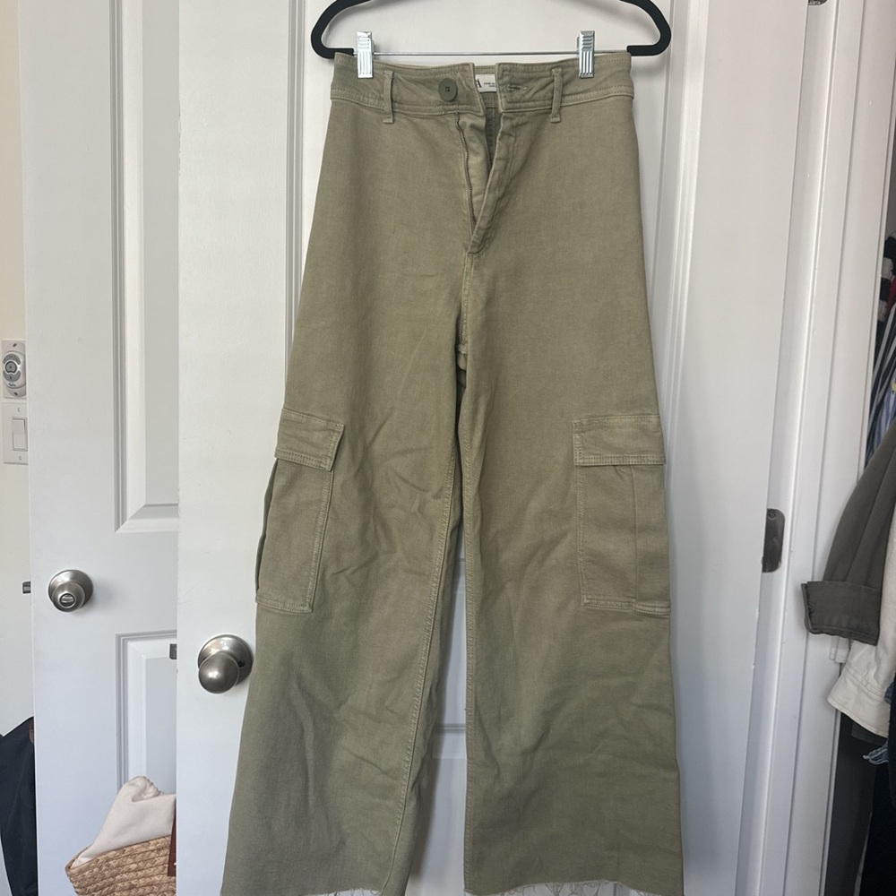 Zara Khaki Utility Trousers